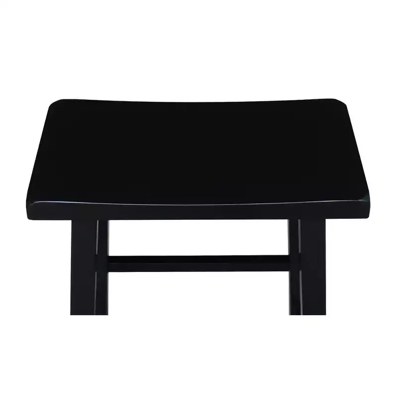 Saddle Seat Counter Height Stool | 24" | Rubberwood | Backless & Armless