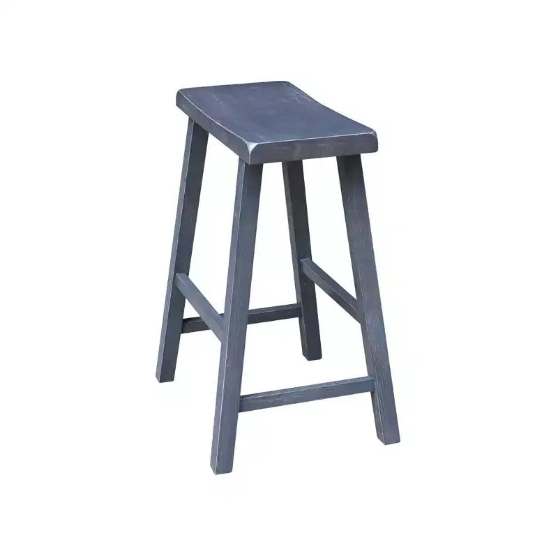 Saddle Seat Counter Height Stool | 24" | Rubberwood | Backless & Armless