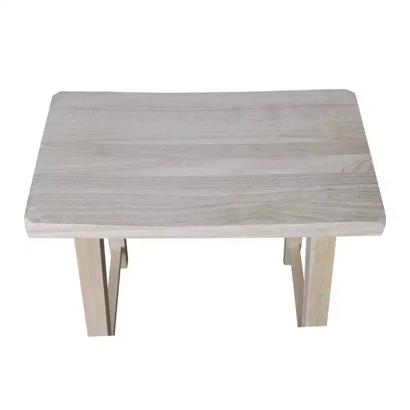 Saddle Seat Counter Height Stool | 24" | Rubberwood | Backless & Armless