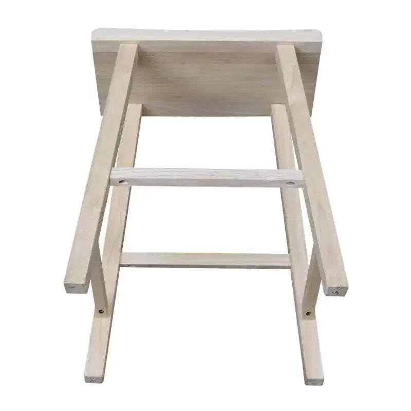 Saddle Seat Counter Height Stool | 24" | Rubberwood | Backless & Armless