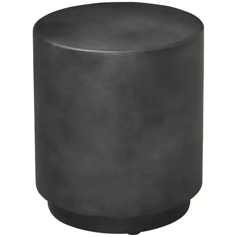 Round Concrete Finish Accent Side Table | 14.5" | 198 lb | Indoor & Outdoor