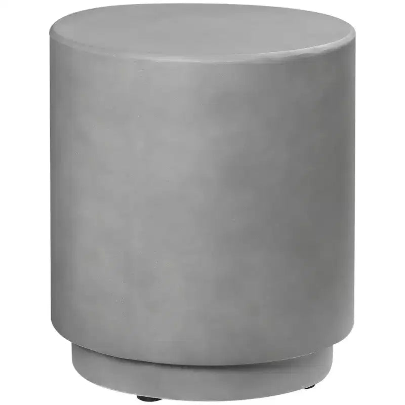 Table d'appoint ronde à finition en béton | 14,5 po | 198 lb | Intérieur et extérieur