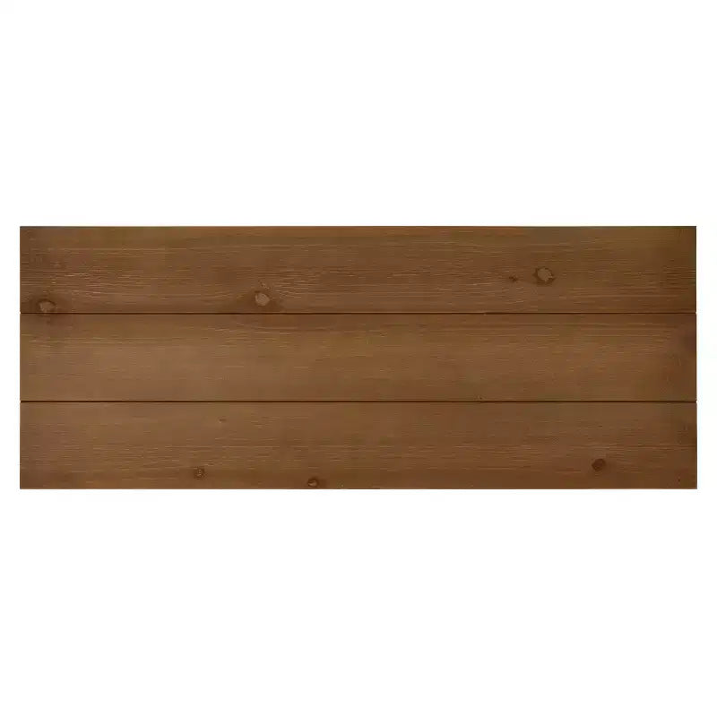 36" Rectangle Wood Entryway Bench | Rustic Brown | Iron Shelf Underneath