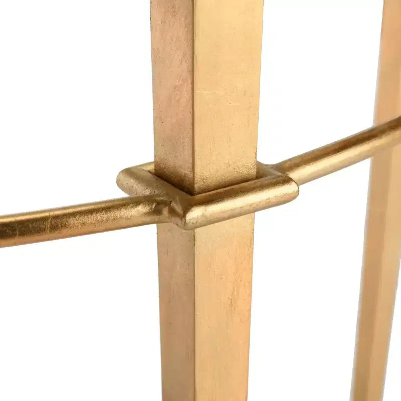 Glam Console Table | Gold Metal Hairpin Legs & Clear Glass Top | 35.9"W