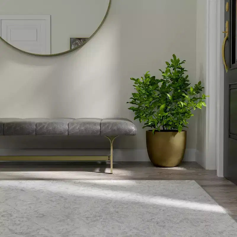 Upholstered Vegan Leather Coffee Table | 52" | Metal Base | 500 lb Capacity