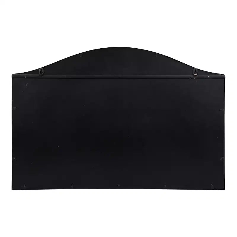 Scalloped Arch Wall Mirror with Display Shelf | Black Iron | 20"x30"