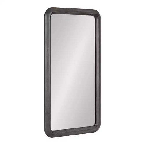 Kate and Laurel Pao Framed Wood Wall Mirror, 17x32, Gray