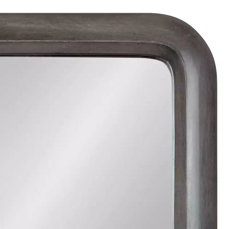 17"x32" Rectangular Birchwood Wall Mirror | Gray | Scandinavian Style