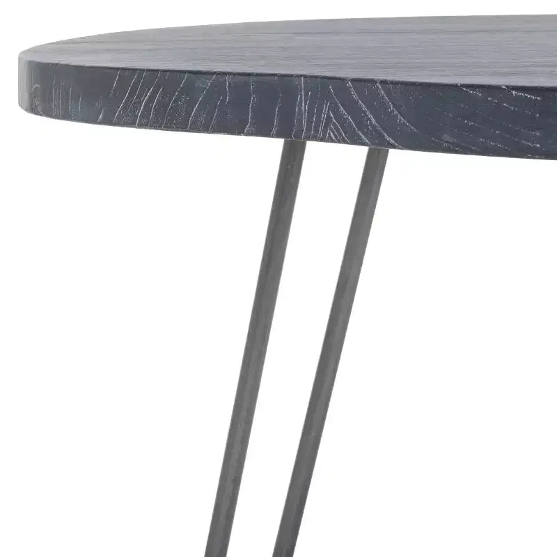 Mid-Century Modern Free-Form Dining Table | 39" | Seats 4 | Wood | White-Washed Grey