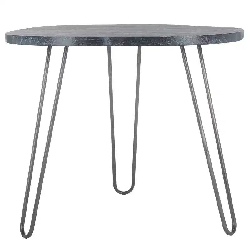 Mid-Century Modern Free-Form Dining Table | 39" | Seats 4 | Wood | White-Washed Grey