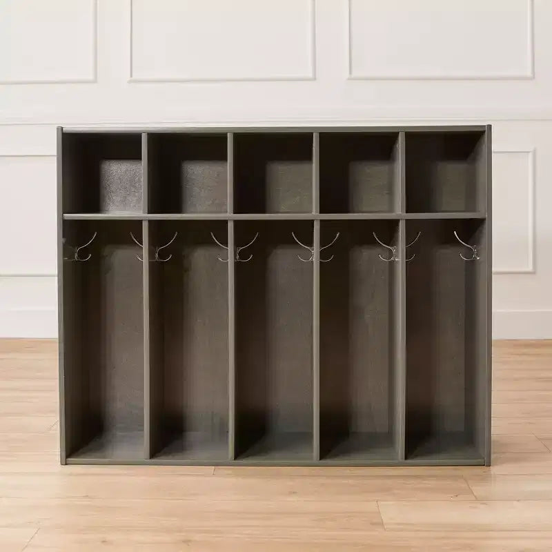 5-Section Kids Coat Locker with Cubby Storage | 45" Wide | Birch Plywood