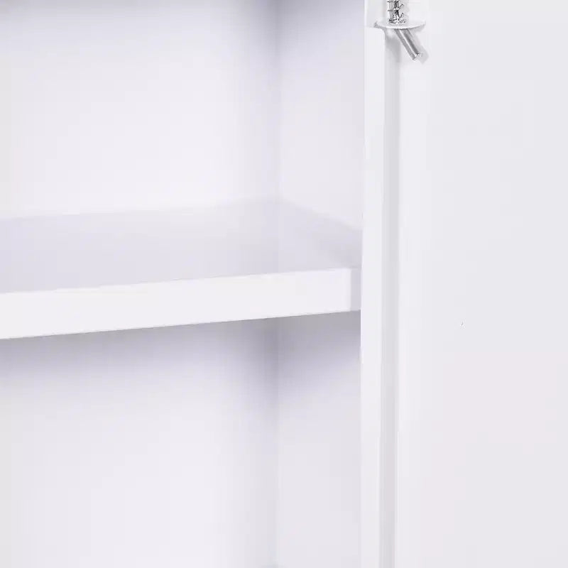 Lockable Medicine Cabinet | 12"x18" | Steel Wall Mount | 2 Shelves | White