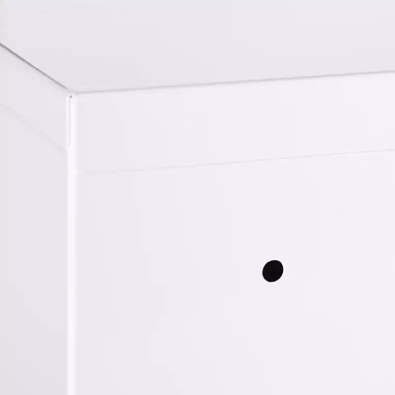 Lockable Medicine Cabinet | 12"x18" | Steel Wall Mount | 2 Shelves | White