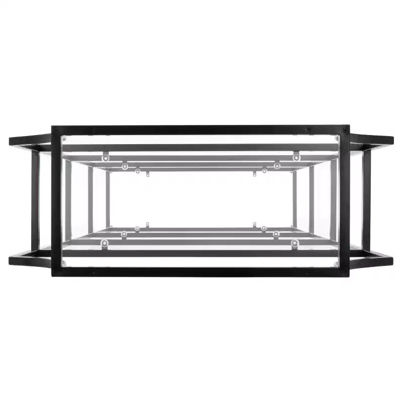 4-Tier Metal & Glass Etagere | Open Shelf Display Unit White