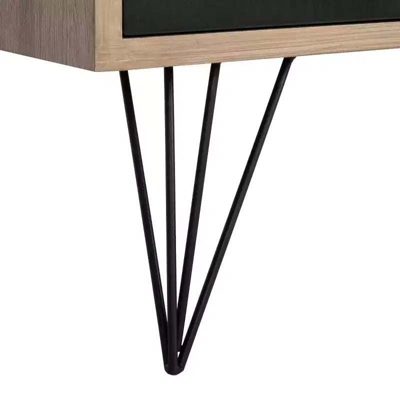 Sideboard | Light Oak & Black | MDF | 47.3"W | TV Console up to 50"