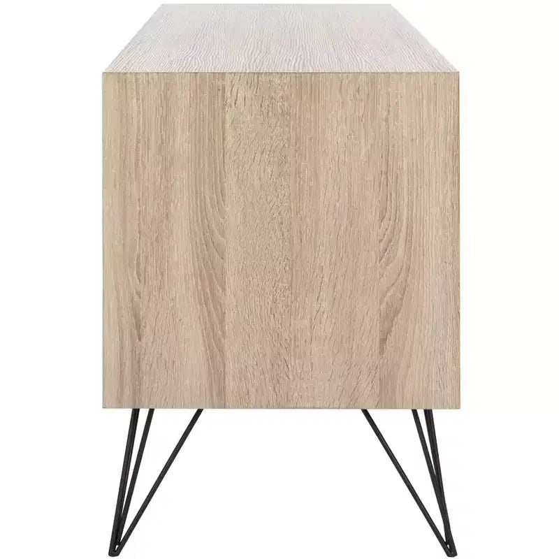 Sideboard | Light Oak & Black | MDF | 47.3"W | TV Console up to 50"