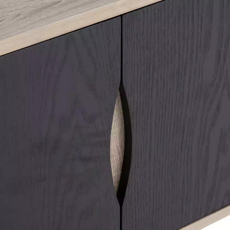 Sideboard | Light Oak & Black | MDF | 47.3"W | TV Console up to 50"