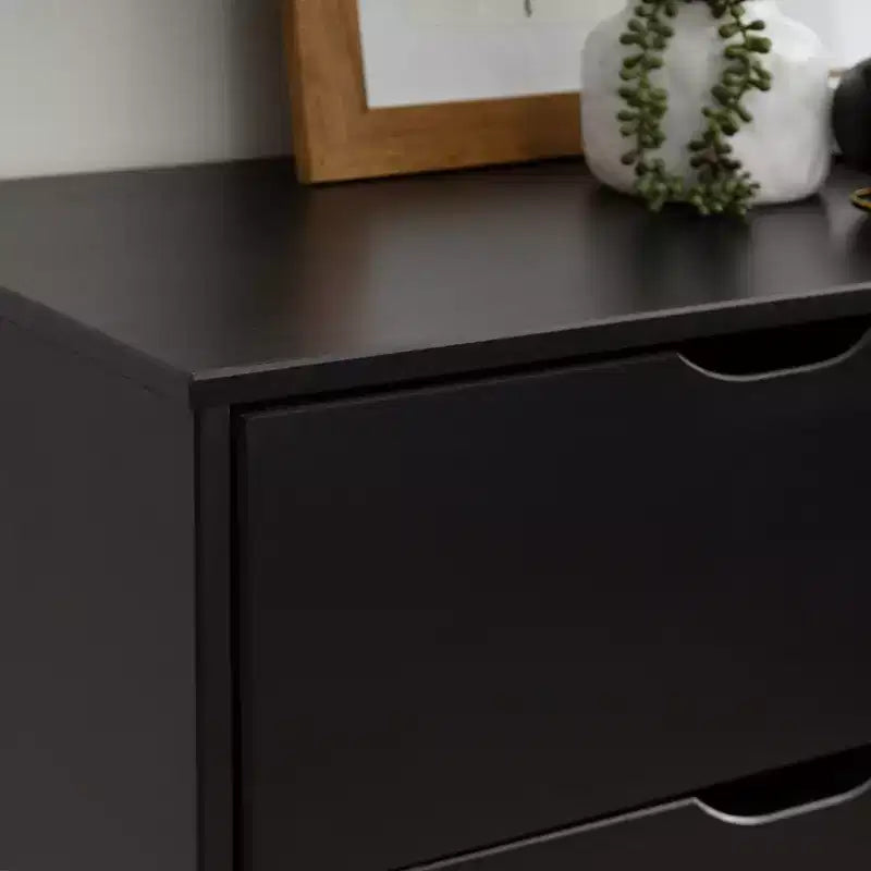 Solid Pine Mid-Century Modern 6-Drawer Dresser | 48.62"W | Metal Glides