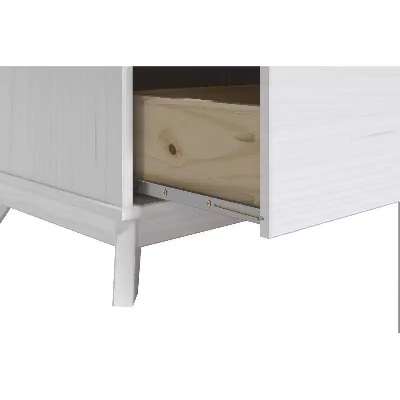 Solid Pine Mid-Century Modern 6-Drawer Dresser | 48.62"W | Metal Glides