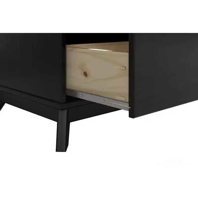 Solid Pine Mid-Century Modern 6-Drawer Dresser | 48.62"W | Metal Glides