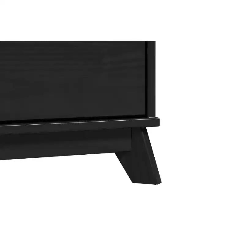 Solid Pine Mid-Century Modern 6-Drawer Dresser | 48.62"W | Metal Glides