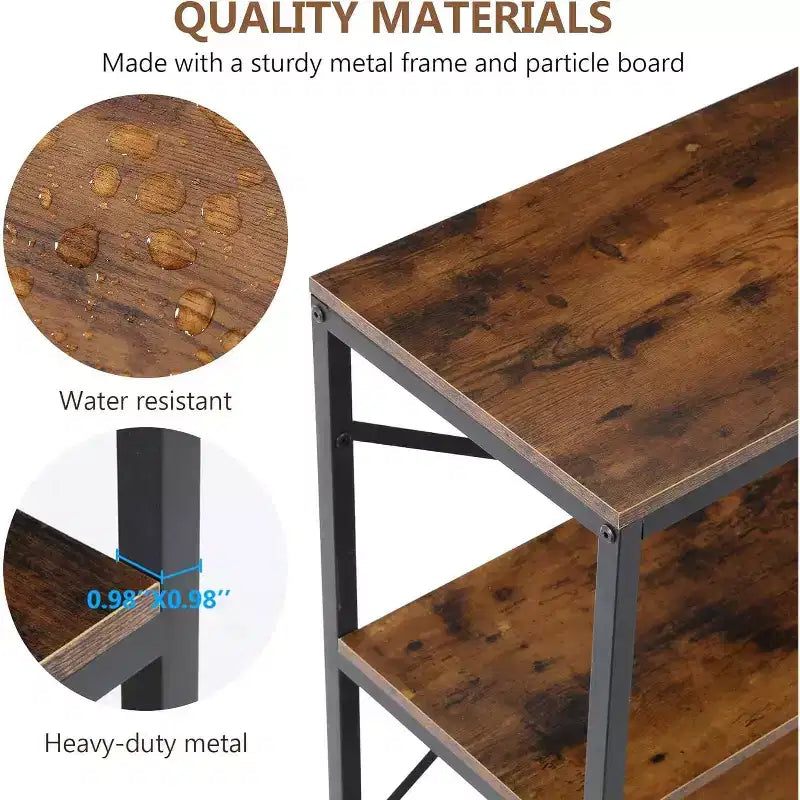 70.9" Long Console Table | 3-Tier Hallway & Entryway | 300 lb Capacity
