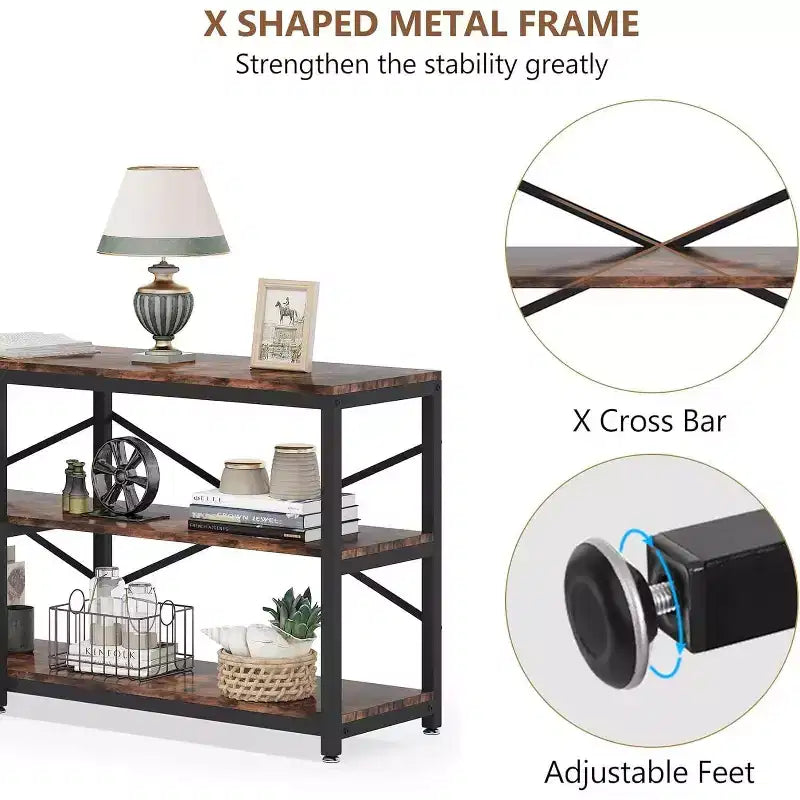 70.9" Long Console Table | 3-Tier Hallway & Entryway | 300 lb Capacity