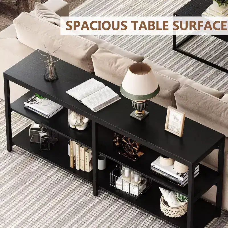 70.9" Long Console Table | 3-Tier Hallway & Entryway | 300 lb Capacity