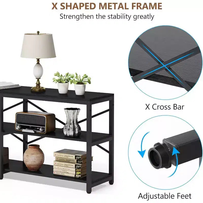 70.9" Long Console Table | 3-Tier Hallway & Entryway | 300 lb Capacity