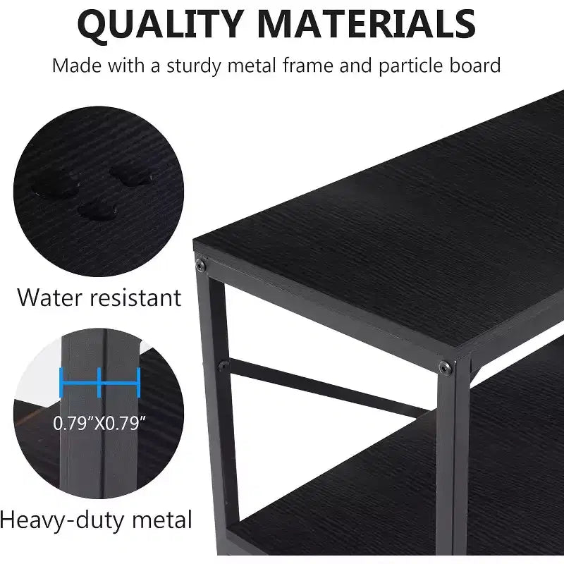 70.9" Long Console Table | 3-Tier Hallway & Entryway | 300 lb Capacity